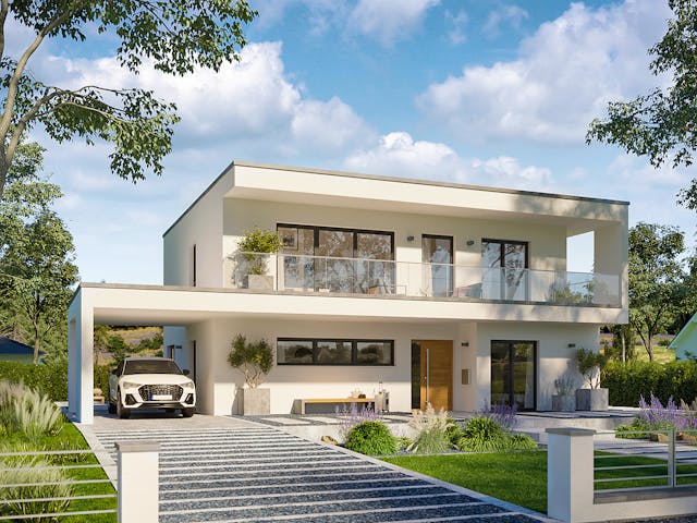 Fertighaus Kubus 190-0-0 von BoHolz Haus Schlüsselfertig ab 539826€, Cubushaus Außenansicht 1 Fertighaus Kubus 190-0-0 von BoHolz Haus Schlüsselfertig ab 539826€, Cubushaus Außenansicht 1