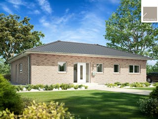 Massivhaus Bungalow Balance Klinker von Kern-Haus Schlüsselfertig ab 422900€, Bungalow Außenansicht 2