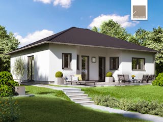 Massivhaus Bungalow Flair von Kern-Haus Schlüsselfertig ab 316900€, Bungalow Außenansicht 1