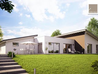 Massivhaus Bungalow Trio von Kern-Haus Schlüsselfertig ab 589900€, Bungalow Außenansicht 2
