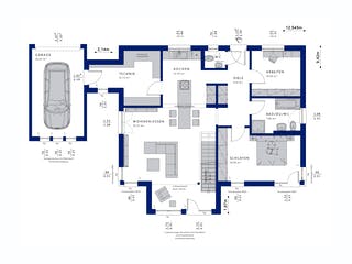 Fertighaus AMBIENCE 100 V5 von Bien-Zenker Schlüsselfertig ab 353179€, Bungalow Grundriss 1