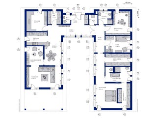 Fertighaus AMBIENCE 209 PD von Bien-Zenker Schlüsselfertig ab 901746€, Bungalow Grundriss 1
