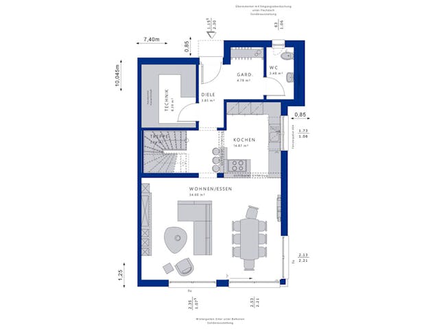 Fertighaus CELEBRATION 122 V7 XL von Bien-Zenker Schlüsselfertig ab 480436€, Cubushaus Grundriss 1 Fertighaus CELEBRATION 122 V7 XL von Bien-Zenker Schlüsselfertig ab 480436€, Cubushaus Grundriss 1