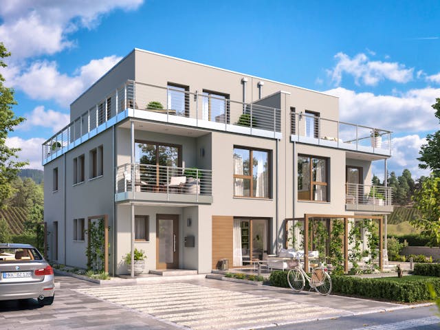 Fertighaus CELEBRATION 139 V7 XL von Bien-Zenker Schlüsselfertig ab 498124€, Cubushaus Außenansicht 1