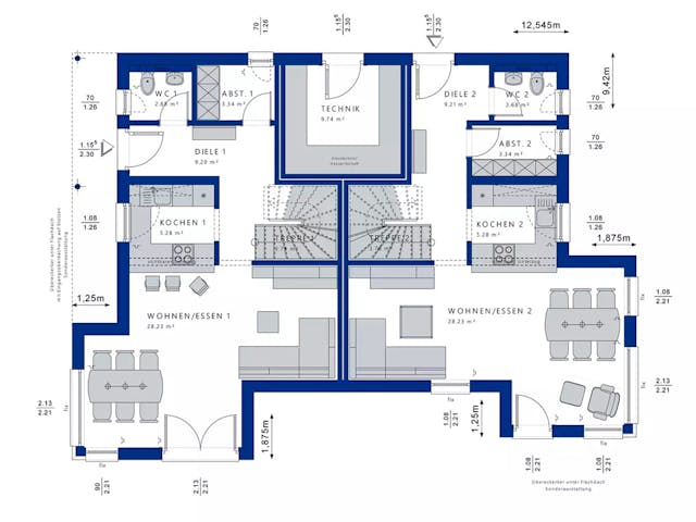 Fertighaus CELEBRATION 192 V3 von Bien-Zenker Schlüsselfertig ab 541416€, Satteldach-Klassiker Grundriss 1