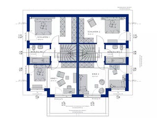 Fertighaus CELEBRATION 192 V4 von Bien-Zenker Schlüsselfertig ab 541416€, Satteldach-Klassiker Grundriss 2