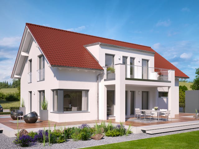 Fertighaus CELEBRATION 211 V3 von Bien-Zenker Schlüsselfertig ab 552266€, Satteldach-Klassiker Außenansicht 1 Fertighaus CELEBRATION 211 V3 von Bien-Zenker Schlüsselfertig ab 552266€, Satteldach-Klassiker Außenansicht 1