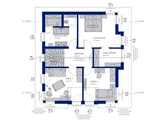 Fertighaus CONCEPT-M 152 Pfullingen von Bien-Zenker Schlüsselfertig ab 528457€, Satteldach-Klassiker Grundriss 2