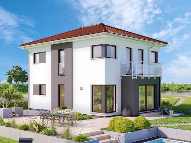 Fertighaus EDITION 123 V5 von Bien-Zenker Schlüsselfertig ab 361737€, Stadtvilla Außenansicht 1