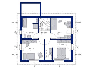 Fertighaus EDITION 125 V4 von Bien-Zenker Schlüsselfertig ab 332796€, Satteldach-Klassiker Grundriss 2