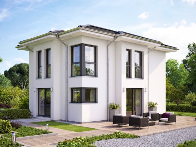 Fertighaus EVOLUTION 122 V6 von Bien-Zenker Schlüsselfertig ab 350575€, Stadtvilla Außenansicht 1