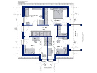 Fertighaus EVOLUTION 136 V2 von Bien-Zenker Schlüsselfertig ab 362131€, Satteldach-Klassiker Grundriss 2