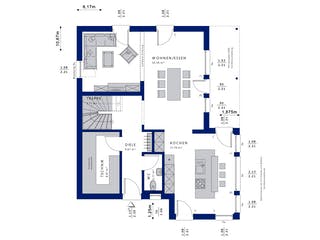 Fertighaus EVOLUTION 139 V5 von Bien-Zenker Schlüsselfertig ab 419200€, Cubushaus Grundriss 1