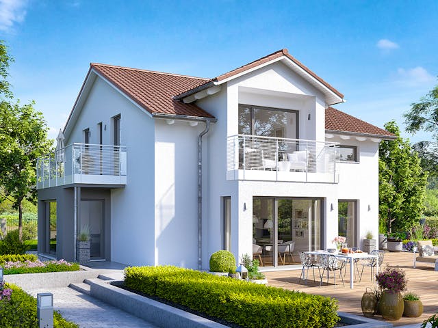 Fertighaus EVOLUTION 164 V3 von Bien-Zenker Schlüsselfertig ab 416646€, Satteldach-Klassiker Außenansicht 1 Fertighaus EVOLUTION 164 V3 von Bien-Zenker Schlüsselfertig ab 416646€, Satteldach-Klassiker Außenansicht 1