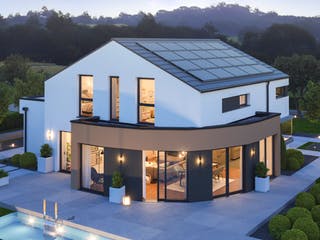 Fertighaus EVOLUTION 163 V3 von Bien-Zenker Schlüsselfertig ab 409797€, Satteldach-Klassiker Außenansicht 2