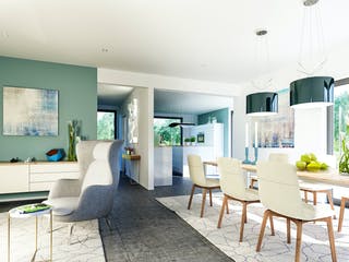 Fertighaus EVOLUTION 163 V3 von Bien-Zenker Schlüsselfertig ab 409797€, Satteldach-Klassiker Innenansicht 1