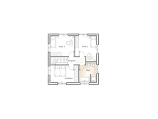 Massivhaus STADTVILLA 120 von Kähler Massivhaus Schlüsselfertig ab 354600€, Stadtvilla Grundriss 1