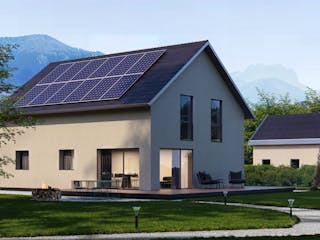 Fertighaus Bestseller Family 150 von BoHolz Haus Schlüsselfertig ab 371244€, Satteldach-Klassiker Außenansicht 1