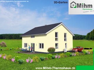 Massivhaus Primero180SD190 von Mihm Thermobau, Satteldach-Klassiker Außenansicht 2