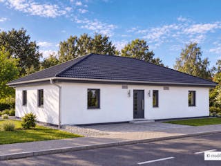 Fertighaus Junto 160 von Fingerhut Haus Schlüsselfertig ab 525559€, Bungalow Außenansicht 2