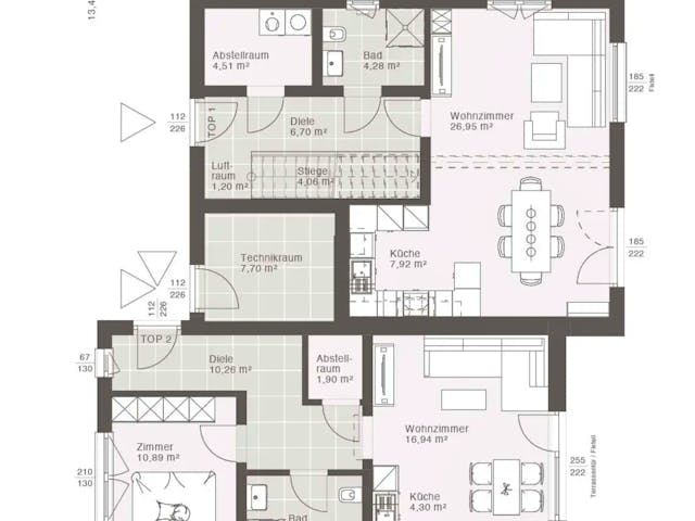 Fertighaus ELK Duo 177 von ELK, Stadtvilla Grundriss 1