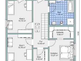 Fertighaus Bestseller Weitblick 160 von BoHolz Haus Schlüsselfertig ab 455418€, Stadtvilla Grundriss 2