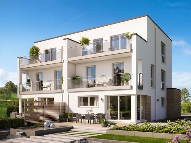 Fertighaus CELEBRATION 122 V7 XL von Bien-Zenker Schlüsselfertig ab 480436€, Cubushaus Außenansicht 1 Fertighaus CELEBRATION 122 V7 XL von Bien-Zenker Schlüsselfertig ab 480436€, Cubushaus Außenansicht 1