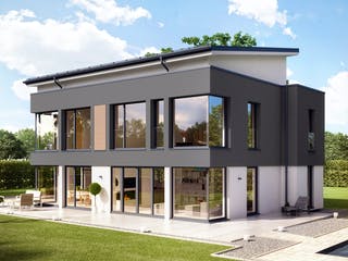 Fertighaus CONCEPT-M 165 Wuppertal von Bien-Zenker Schlüsselfertig ab 877797€, Pultdachhaus Außenansicht 2