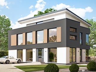 Fertighaus CONCEPT-M 165 Wuppertal von Bien-Zenker Schlüsselfertig ab 877797€, Pultdachhaus Außenansicht 3