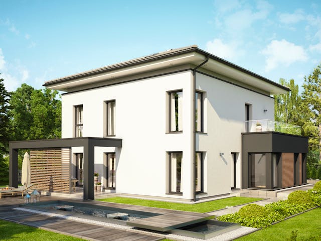 Fertighaus CONCEPT-M 193 Potsdam von Bien-Zenker Schlüsselfertig ab 718368€, Stadtvilla Außenansicht 1