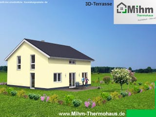 Massivhaus Primero180SD190 von Mihm Thermobau, Satteldach-Klassiker Außenansicht 1