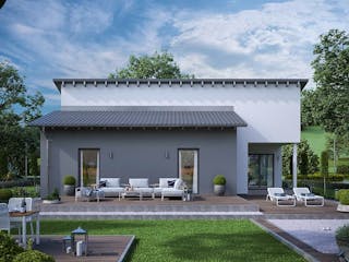 Fertighaus ComfortStyle 13.03 P von massa haus Ausbauhaus ab 164999€, Bungalow Außenansicht 2