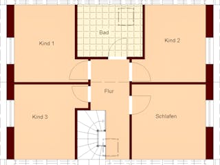 Massivhaus Barhöft von TIMOWA Massivhäuser Schlüsselfertig ab 289900€, Satteldach-Klassiker Grundriss 2