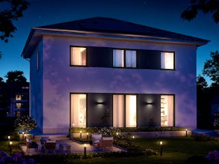 Massivhaus Stadtvilla 220 von BRALE Bau Schlüsselfertig ab 343100€, Stadtvilla Außenansicht 2