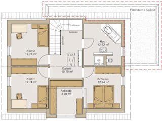 Fertighaus Einfamilienhaus 35-146-150 von BoHolz Haus Schlüsselfertig ab 442413€, Satteldach-Klassiker Grundriss 2