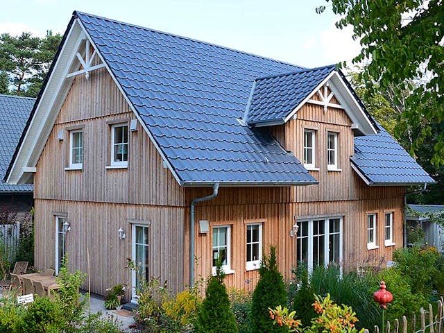 Fertighaus Alexandra (KfW-Effizienzhaus 40 EE) von Dammann-Haus Schlüsselfertig ab 360700€, Außenansicht 1