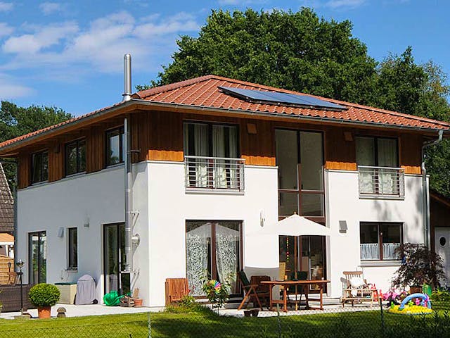 Fertighaus Christine (KfW-Effizienzhaus 40 EE) von Dammann-Haus Schlüsselfertig ab 328300€, Stadtvilla Außenansicht 1 Fertighaus Christine (KfW-Effizienzhaus 40 EE) von Dammann-Haus Schlüsselfertig ab 328300€, Stadtvilla Außenansicht 1