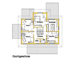 Fertighaus Conny (KfW-Effizienzhaus 40 EE) von Dammann-Haus Schlüsselfertig ab 557700€, Stadtvilla Grundriss 2