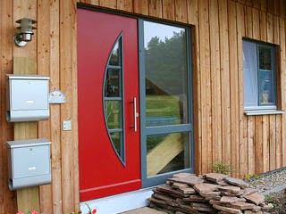 Fertighaus Irina (KfW-Effizienzhaus 40 EE) von Dammann-Haus Schlüsselfertig ab 491900€, Satteldach-Klassiker Außenansicht 4