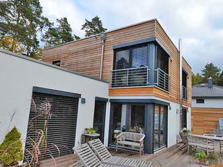 Fertighaus Luisa (KfW-Effizienzhaus 40 EE) von Dammann-Haus Schlüsselfertig ab 440000€, Cubushaus Außenansicht 4