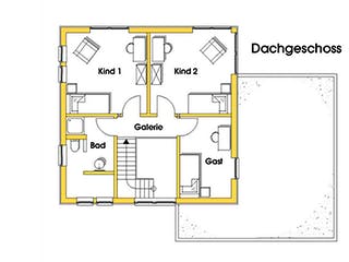 Fertighaus Luisa (KfW-Effizienzhaus 40 EE) von Dammann-Haus Schlüsselfertig ab 440000€, Cubushaus Grundriss 2