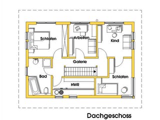 Fertighaus Petra (KfW-Effizienzhaus 40 EE) von Dammann-Haus Schlüsselfertig ab 344900€, Pultdachhaus Grundriss 2