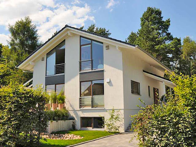 Fertighaus Stefanie (KfW-Effizienzhaus 40 EE) von Dammann-Haus Schlüsselfertig ab 454300€, Außenansicht 1