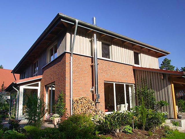 Fertighaus Wieke (KfW-Effizienzhaus 40 EE) von Dammann-Haus Schlüsselfertig ab 492100€, Stadtvilla Außenansicht 1 Fertighaus Wieke (KfW-Effizienzhaus 40 EE) von Dammann-Haus Schlüsselfertig ab 492100€, Stadtvilla Außenansicht 1