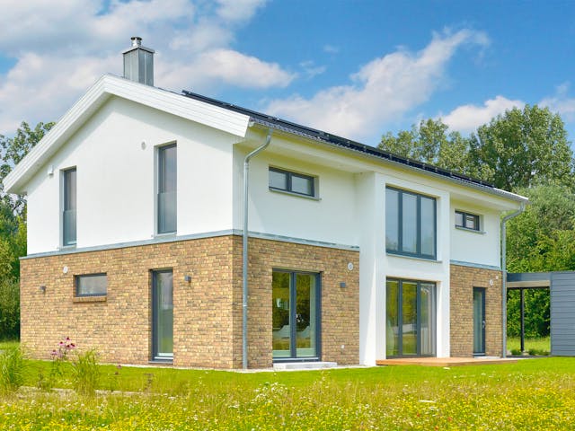Fertighaus Kronshagen von Danhaus Deutschland Schlüsselfertig ab 495538€, Satteldach-Klassiker Außenansicht 1