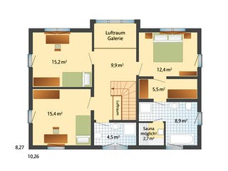 Fertighaus Kronshagen von Danhaus Deutschland Schlüsselfertig ab 495538€, Satteldach-Klassiker Grundriss 2