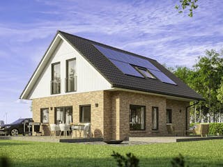 Fertighaus Daylight-E-120 E1 von Danhaus Deutschland Ausbauhaus ab 275437€, Satteldach-Klassiker Außenansicht 1