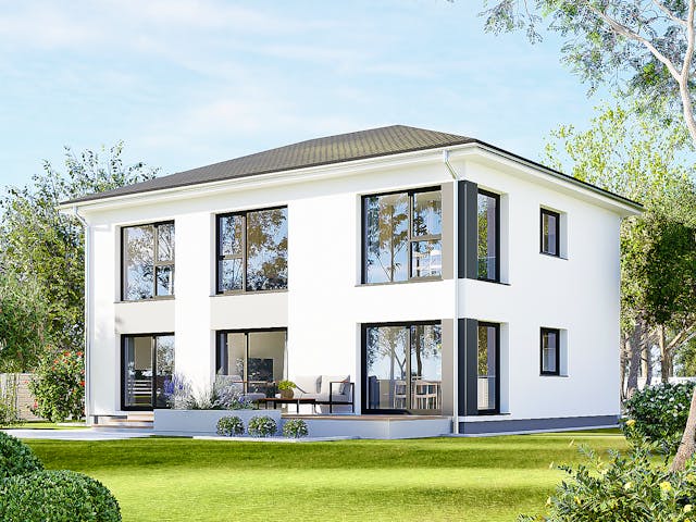 Fertighaus Plus 177 von Danwood Schlüsselfertig ab 426500€, Stadtvilla Außenansicht 1 Fertighaus Plus 177 von Danwood Schlüsselfertig ab 426500€, Stadtvilla Außenansicht 1