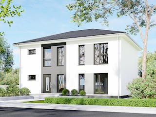 Fertighaus Plus 177 von Danwood Schlüsselfertig ab 426500€, Stadtvilla Außenansicht 2