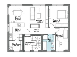 Fertighaus Plus 177 von Danwood Schlüsselfertig ab 426500€, Stadtvilla Grundriss 2